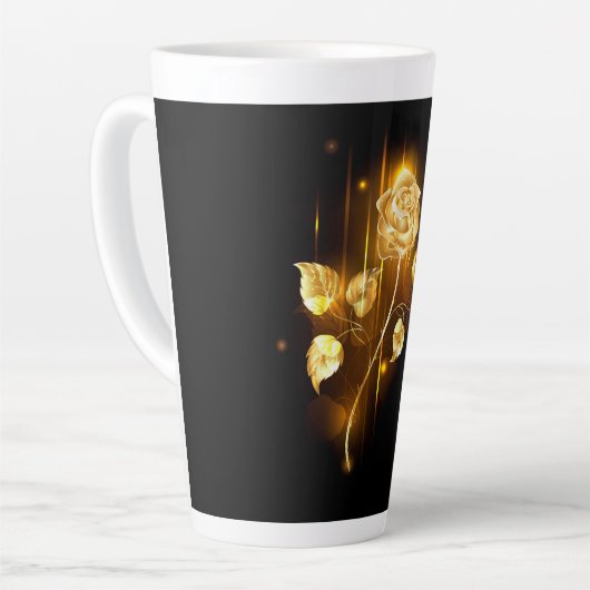 Goldene Rose (goldene Rose) Milchtasse (Linke Ecke)