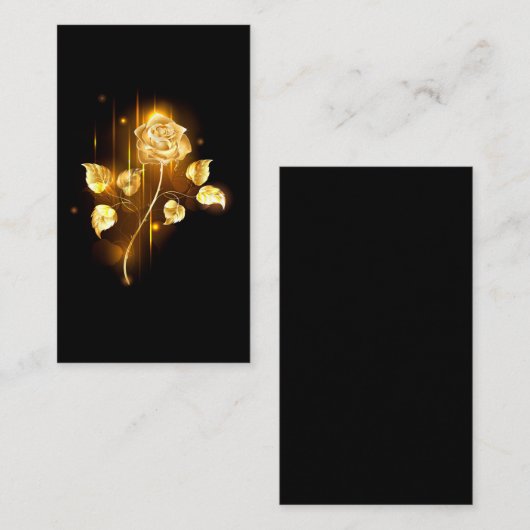 Goldene Rose (goldene Rose) Mitteilungskarte (Vorne/Hinten)