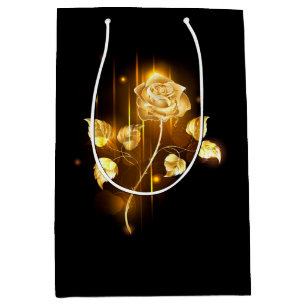 Goldene Rose (goldene Rose) Mittlere Geschenktüte