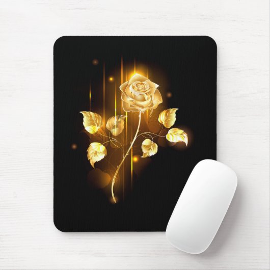 Goldene Rose (goldene Rose) Mousepad (Mit Mouse)
