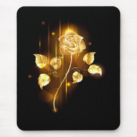 Goldene Rose (goldene Rose) Mousepad (Vorne)