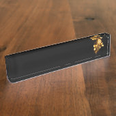 Goldene Rose (goldene Rose) Namensplakette (Seite)