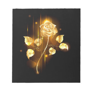 Goldene Rose (goldene Rose) Notizblock