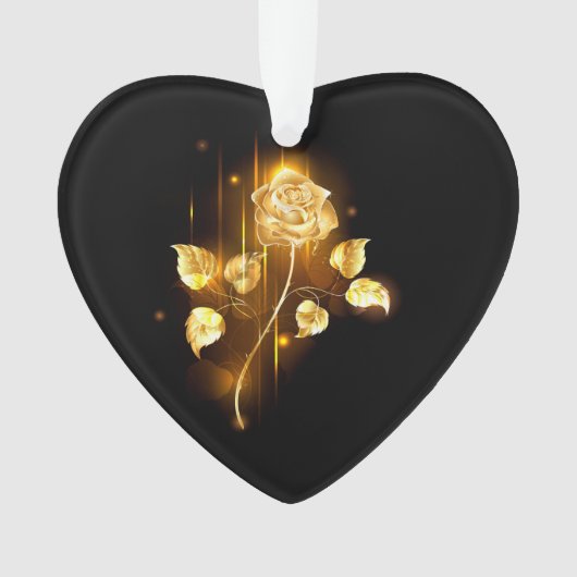 Goldene Rose (goldene Rose) Ornament (Vorderseite)