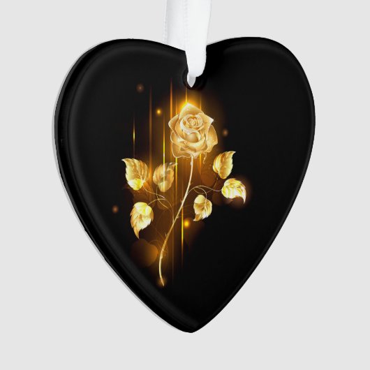 Goldene Rose (goldene Rose) Ornament (Vorderseite)