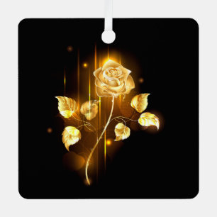 Goldene Rose (goldene Rose) Ornament Aus Metall