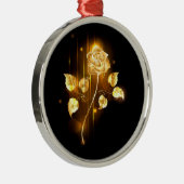 Goldene Rose (goldene Rose) Ornament Aus Metall (Rechts)