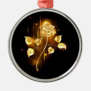 Goldene Rose (goldene Rose) Ornament Aus Metall