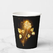 Goldene Rose (goldene Rose) Pappbecher (Rückseite)