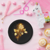 Goldene Rose (goldene Rose) Pappteller (Party)