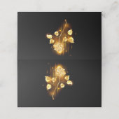 Goldene Rose (goldene Rose) Platzkarte (Außenseite Aufgefaltet)