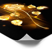 Goldene Rose (goldene Rose) Poster (Ecke)