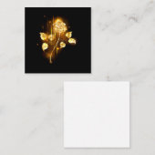 Goldene Rose (goldene Rose) Quadratische Visitenkarte (Vorne/Hinten)