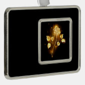 Goldene Rose (goldene Rose) Rahmen-Ornament Silber (Rechts)