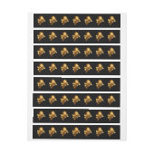 Goldene Rose (goldene Rose) Rundum-Adressaufkleber (Bogen)