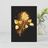 Goldene Rose (goldene Rose) Save The Date (Stehend Vorderseite)