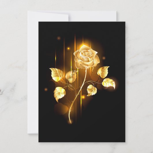 Goldene Rose (goldene Rose) Save The Date (Vorderseite)