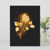Goldene Rose (goldene Rose) Save The Date (Stehend Vorderseite)