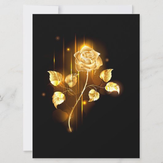 Goldene Rose (goldene Rose) Save The Date (Vorderseite)