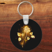 Goldene Rose (goldene Rose) Schlüsselanhänger (Vorderseite)