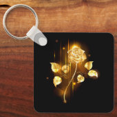 Goldene Rose (goldene Rose) Schlüsselanhänger (Vorderseite)