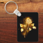 Goldene Rose (goldene Rose) Schlüsselanhänger (Vorderseite)
