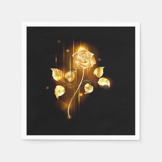 Goldene Rose (goldene Rose) Serviette (Vorderseite)