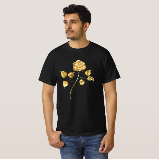 Goldene Rose (goldene Rose) T-Shirt (Vorne ganz)