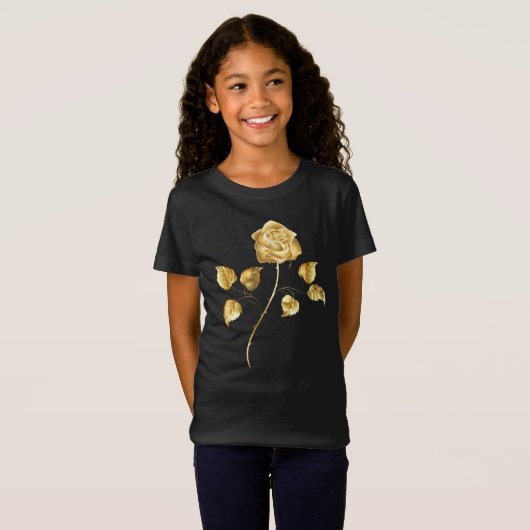 Goldene Rose (goldene Rose) T-Shirt (Vorne ganz)