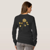 Goldene Rose (goldene Rose) T-Shirt (Schwarz voll)