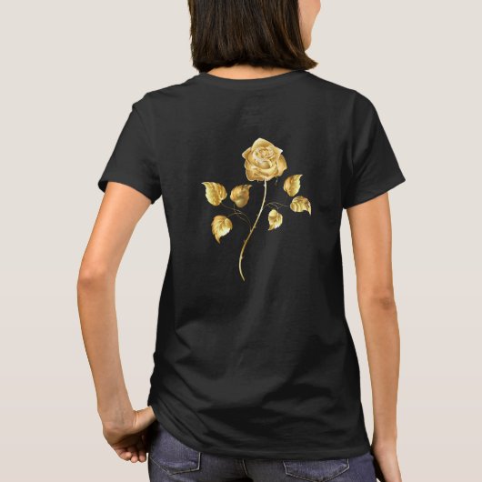 Goldene Rose (goldene Rose) T-Shirt (Rückseite)