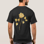 Goldene Rose (goldene Rose) T-Shirt (Rückseite)