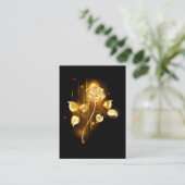 Goldene Rose (goldene Rose) Telefonnummerkarte (Stehend Vorderseite)