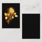 Goldene Rose (goldene Rose) Telefonnummerkarte (Vorne/Hinten)