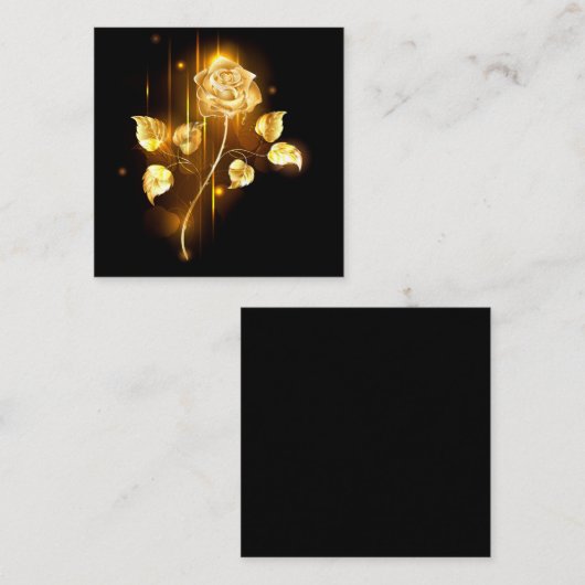 Goldene Rose (goldene Rose) Telefonnummerkarte (Vorne/Hinten)