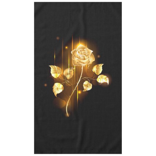 Goldene Rose (goldene Rose) Tischdecke (Vorderseite)
