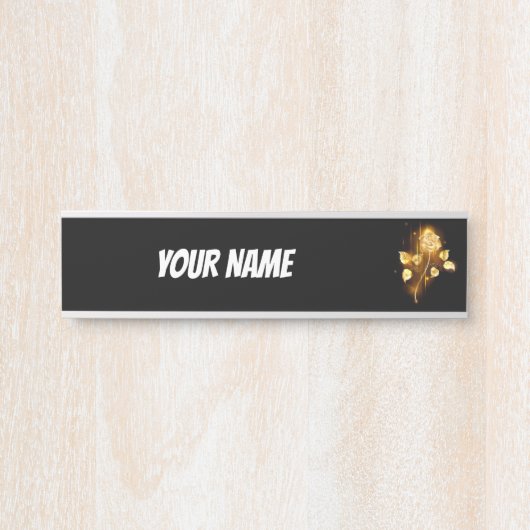 Goldene Rose (goldene Rose) Türschild (Vorderseite )