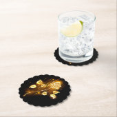 Goldene Rose (goldene Rose) Untersetzer (Vor Ort)