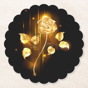 Goldene Rose (goldene Rose) Untersetzer