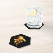 Goldene Rose (goldene Rose) Untersetzer (Vor Ort)