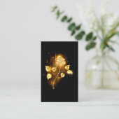 Goldene Rose (goldene Rose) Visitenkarte (Stehend Vorderseite)