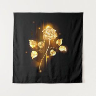 Goldene Rose (goldene Rose) Wandteppich