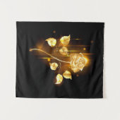 Goldene Rose (goldene Rose) Wandteppich (Vorderseite (Horizontal))