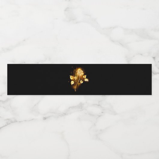 Goldene Rose (goldene Rose) Wasserflaschenetikett (Einzelnes Label)