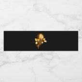 Goldene Rose (goldene Rose) Wasserflaschenetikett (Einzelnes Label)