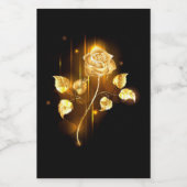 Goldene Rose (goldene Rose) Weinetikett (Einzelnes Label)