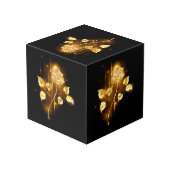 Goldene Rose (goldene Rose) Würfel (Rückseite Schrägansicht)