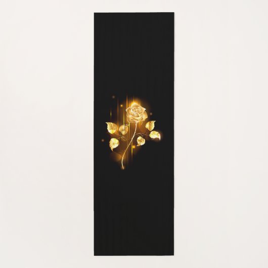 Goldene Rose (goldene Rose) Yogamatte (Rückseite)
