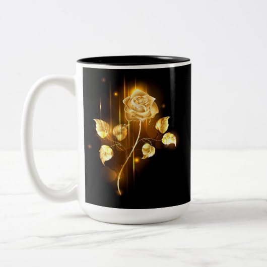 Goldene Rose (goldene Rose) Zweifarbige Tasse (Links)