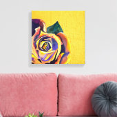 Goldene Rose Gotische Aquarellkunst Leinwanddruck (Insitu (Wohnzimmer))
